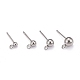 40Pcs 4 Styles 202 Stainless Steel Ball Stud Earring Findings STAS-LS0001-13P-1
