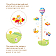 SUPERDANT 3 PCS/Set Height Chart Hot Air Balloon Height Chart Animal Pilot Wall Sticker PVC Growth Charts Ruler 50 to 170 cm Height Measure for Nursery Bedroom Living Room DIY-WH0232-034-3
