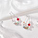 Brass Hoop Earrings Findings Kidney Ear Wires KK-FH0001-45-NR-6
