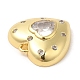 Brass with Cubic Zirconia Pendants KK-Q781-03G-02-3