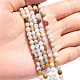 Brins de perles d'amazonite de fleurs naturelles X-G-G545-06-2