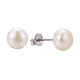 Pearl Ball Stud Earrings X-EJEW-Q701-01A-5