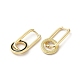 Real 18K Gold Plated Brass Ring Dangle Hoop Earrings EJEW-L268-022G-01-2