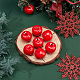 PH パンダホール ミニリンゴ 20 個  1.7 x 1.4 インチ人工リンゴ赤フェイクリンゴシミュレーションフルーツ装飾クリスマス装飾リンゴモデル家庭用キッチンテーブル写真撮影パーティー写真小道具 DIY-PH0009-60-4