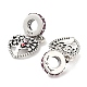 Thailand 925 Sterling Silver Micro Pave Clear Cubic Zirconia European Dangle Charms STER-NH0001-09AS-2
