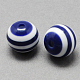 Perles rondes rayées en résine RESI-R158-16mm-12-1