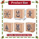ベネクリート ブラウン クリスマス クッキー ボックス 24 パック  クッキーグッズ用のクリスマスデコレーションシェイプウィンドウ付き3.94x3.94x2.48インチクラフト厚紙箱  キャンディー  パーティーの記念品 CON-BC0007-08-2
