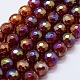 Electroplated Natural Gemstone Beads Strands G-G749-M-10mm-2