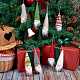 10 個 2 スタイルの布顔のないクリスマス gnome 人形のペンダントの装飾  クリスマスツリーの吊り下げオーナメント  ミックスカラー  215~235mm  5個/スタイル sgHJEW-SZ0001-09-5