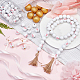Perles en bois à motif de ruban rose de sensibilisation au cancer du sein imprimées pour la saint valentin WOOD-WH0033-01-5