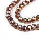 Electroplate Glass Beads Strands X-EGLA-R016-4m-4-3