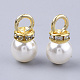 Colgantes de perlas de imitación de plástico abs de alto brillo X-RB-T011-01A-G-3