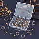 Beebeecraft 20Pcs/Box 18K Gold Plated Circle Earring Studs Round Geometry Earring Posts with 20Pcs Butterfly Ear Back for Women Girl Jewelry Making DIY Crafts KK-BBC0002-82-7