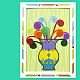 Kreative DIY-Plüsch-Stick-Art-Kits mit Blumenmuster DIY-G087-04-1