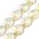 Transparentes perles de verre de galvanoplastie brins EGLA-F159-FR03-1