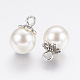 De aleación de acrílico colgantes de perlas PALLOY-G196-13AS-1