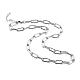 Iron Paperclip Chain Necklaces NJEW-JN03059-02-1