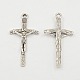 Cruz del rosario y el centro establece para collar de abalorios de rosario TIBEP-MSMC021-33AS-LF-6