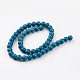 Backen gemalt natürliche mashan Jade runde Perle Stränge G-D779-4mm-M-3