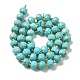 Kunsttürkisfarbenen Perlen Stränge G-P508-A05-01-3
