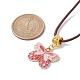 Ожерелья с подвесками в форме бабочки из сплава эмали NJEW-JN04580-02-3