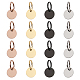 CHGCRAFT 16Pcs 4 Colors 304 Stainless Steel Manual Polishing Charms STAS-CA0001-77-1