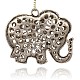 Alloy Crystal AB Rhinestone Animal Elephant Hollow Pendants ALRI-J056-28AS-2