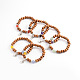 Bois perles bracelets extensibles BJEW-JB01831-1