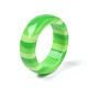 Resin Stripe Pattern Finger Ring for Women RJEW-T022-016-6