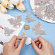 Craspire 16 piezas 2 estilo mariposa resina pegatinas de rhinestone DIY-CP0008-77-3