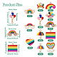 Kit de búsqueda de joyería de orgullo de color de arco iris de diy DIY-TA0004-73-3