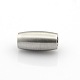304 Stainless Steel Matte Surface Magnetic Clasps with Glue-in Ends STAS-O042-C-23-2