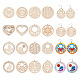 Kits de fabrication de boucles d'oreilles pendantes en bois de bricolage cheriswelry DIY-CW0001-16-1