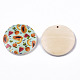 Ciondoli in legno stampato seris di frutta WOOD-S045-103A-05-2