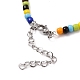 Bracelets de cheville en perles de rocaille en verre opaque AJEW-AN00325-3
