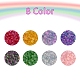 560Pcs 8 Colors Frosted Spray Painted Glass Beads Strands GLAA-YW0001-39-2
