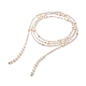Collar multicapa de perlas naturales y semillas de vidrio con cuentas y nudo de cuerda para mujer NJEW-JN03908-03-1