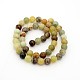 Jade Xiuyan naturales hebras de perlas redondo G-P070-71-8mm-2