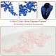 Nbeads 6Pairs 6 Colors Flower Organgza Polyester Embroidery Ornament Accessories DIY-NB0008-26-4