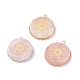 3pcs 3 styles pendentifs en quartz rose naturel PALLOY-JF01646-1
