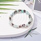 Natural Larimar Beads Stretch Bracelet for Kids BJEW-JB07031-06-2