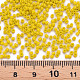 ガラスシリンダービーズ  シードビーズ  不透明色  丸い穴  ゴールド  1.5~2x1~2mm  穴：0.8mm  約8000個/袋  約1ポンド/バッグ SEED-S047-K-006-4