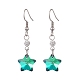 Star Glass Dangle Earrings EJEW-JE05258-3