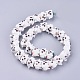 Chapelets de perles vernissées manuelles PORC-L033-031B-02-3