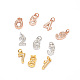 Mixed Color Brass Micro Pave Cubic Zirconia Number Charms ZIRC-E014-M-1