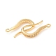 Brass with Crystal Rhinestone Earring Hooks KK-C024-20G-3