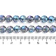Brins de perles de cristal de quartz synthétique galvanisées G-Z038-A02-02FR-1-5