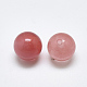 Cerise quartz perles de verre G-T122-25C-01-2