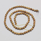 Chapelets de perles en pierre en bois naturel G-G545-20-2