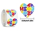 Rotoli di adesivi per etichette autoadesive in carta a tema autistico STIC-PW0006-011B-2
